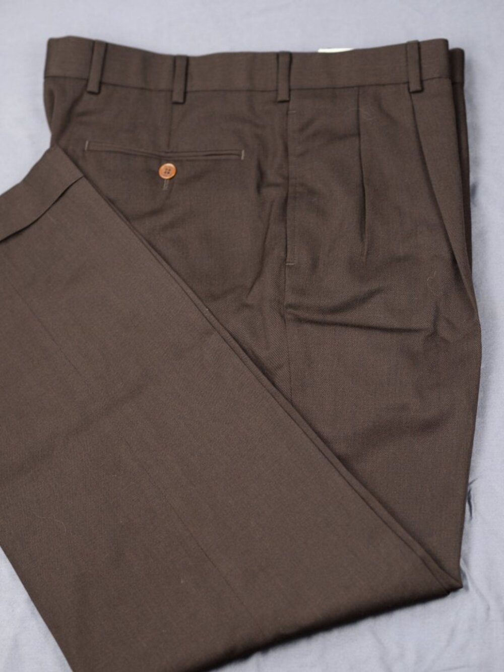 Brooks Brothers 1818 Madison Brown Wool Dress Pants Trousers 36x30